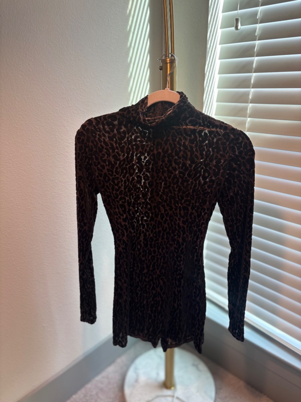 Leopard Mesh Romper - Picture 2 of 3
